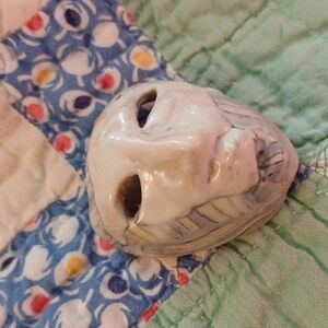 Vintage OOAK Hand Formed Face Mask Brooch Artist Show